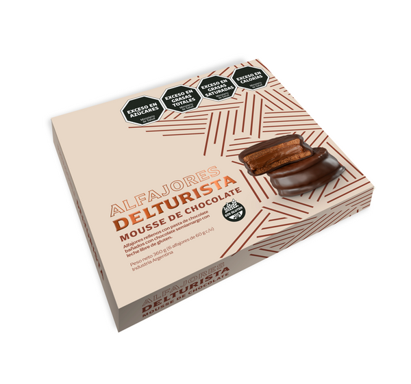 Caja Alfajores Mousse de Chocolate 6 unids
