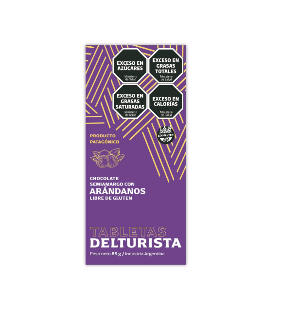 Tableta Semi amargo Arándanos 85gr